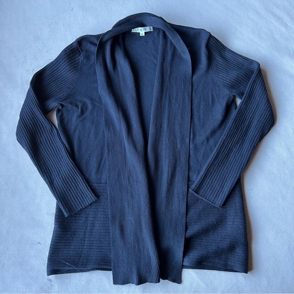 Cleo Petites ~ Knit Cardigan ~ Dark Blue ~ Women’s Size Medium